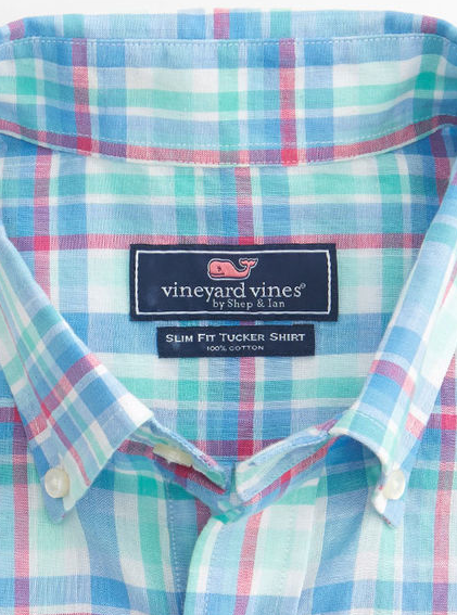 Vineyard Vines Slim-Fit Minnow Plaid Tucker Shirt - On Sale | Krizia Martin