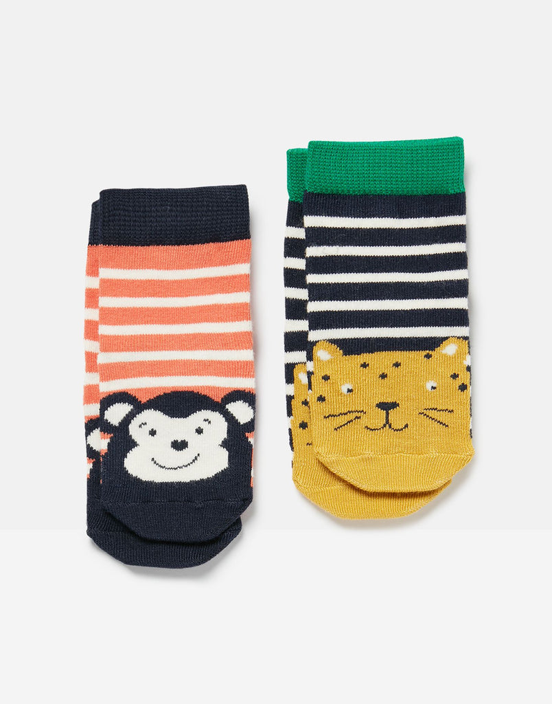 Joules Infant Neat Feet Two Pack Bamboo Socks - Leo Monk