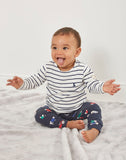 Joules Infant Harbour Jersey Top - Thin Navy Stripe